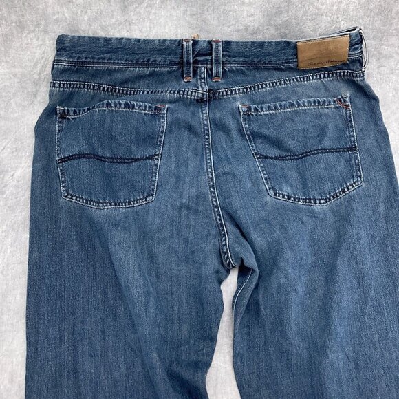 Tommy Bahama Jeans Men 38/30 Blue Stretch Bootcut Leg Cotton‎ Tencel Comfort - Picture 12 of 13